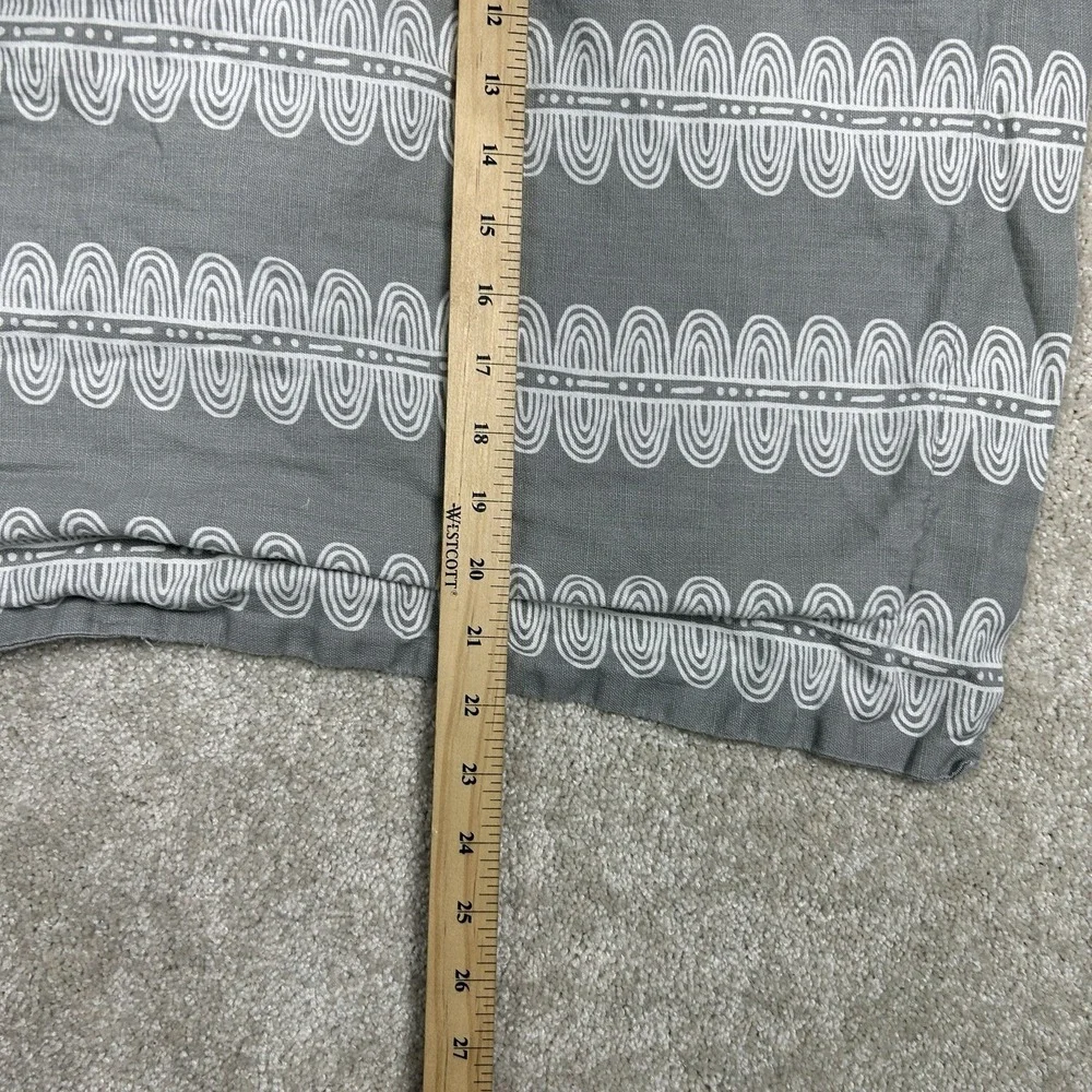 Nate Berkus Gray White Abstract Pattern 100% Cotton Pair Standard Pillow Shams 2